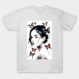 Girl and the butterflies #01 T-Shirt